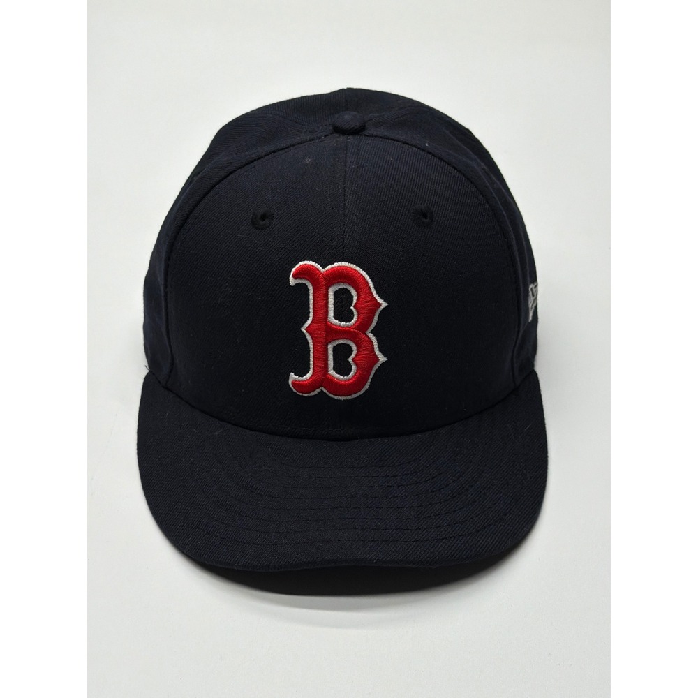 New Era 59FIFTY Boston Red Sox Fitted Hat 7 1/4 Navy Blue MLB On-Field Cap